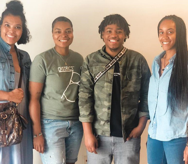 Women in AHIO program sewing