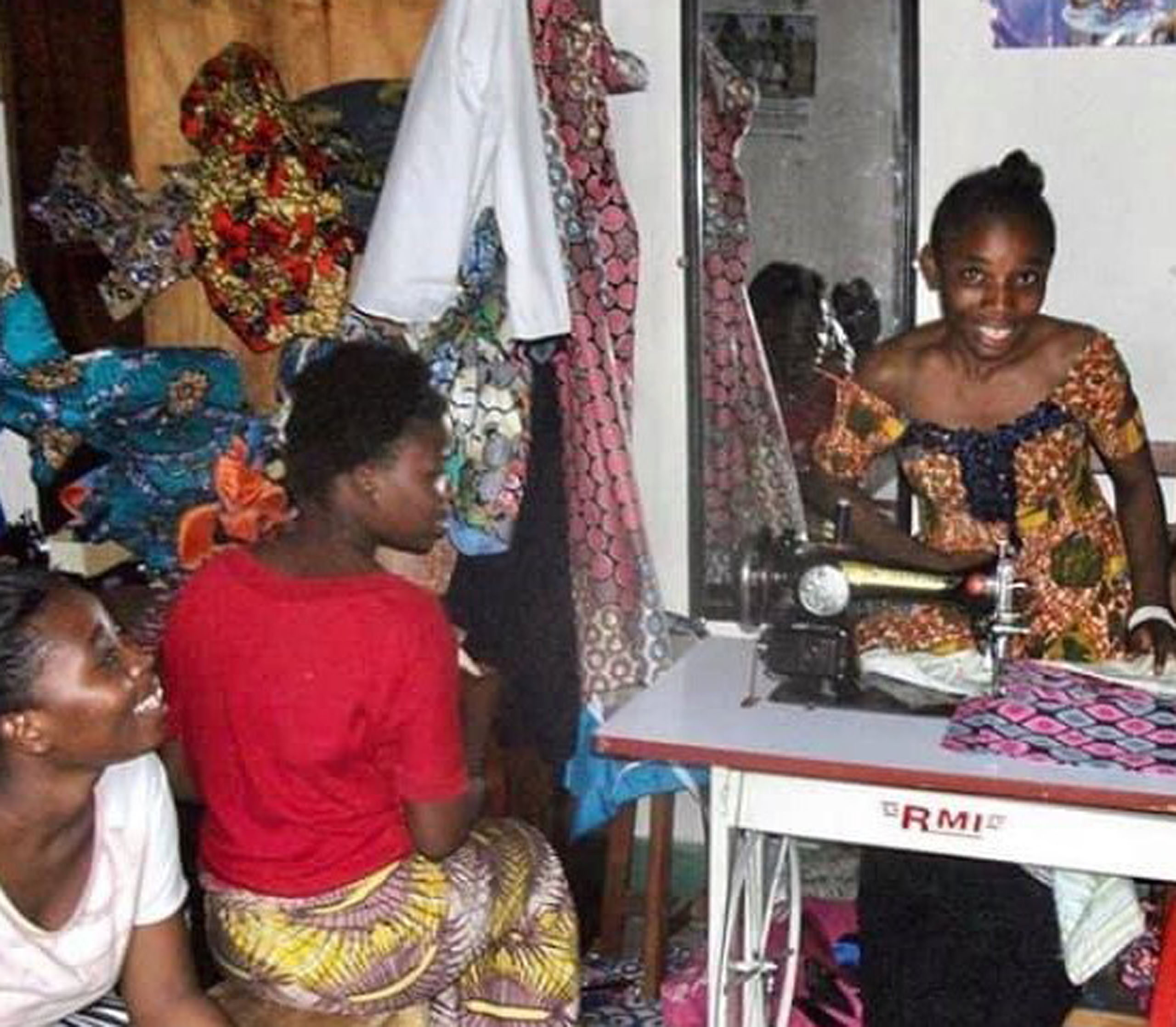 Girls in Kantaya program writing