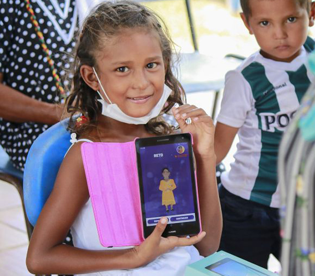 Girls in Kantaya program writing