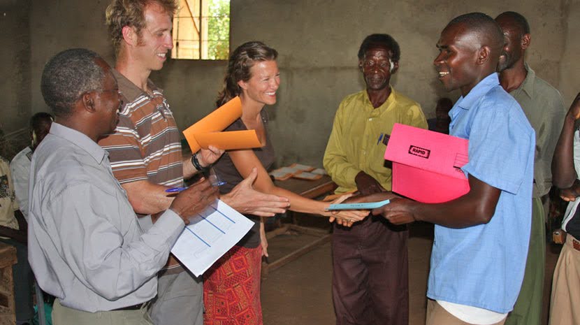 Jake awarding certificates at Nuru